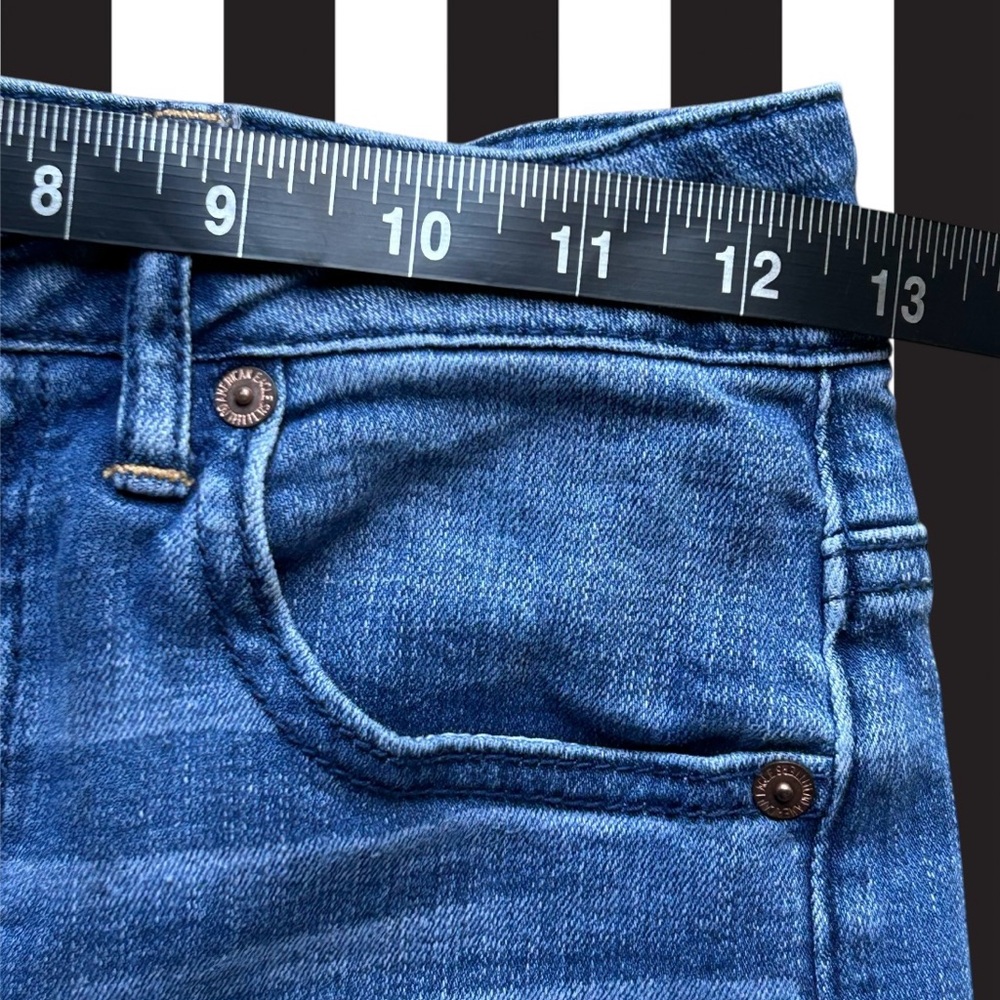 American Eagle Super Sky High Shortie Raw Hem High Rise 25x4 Size 4 - Picture 6 of 11